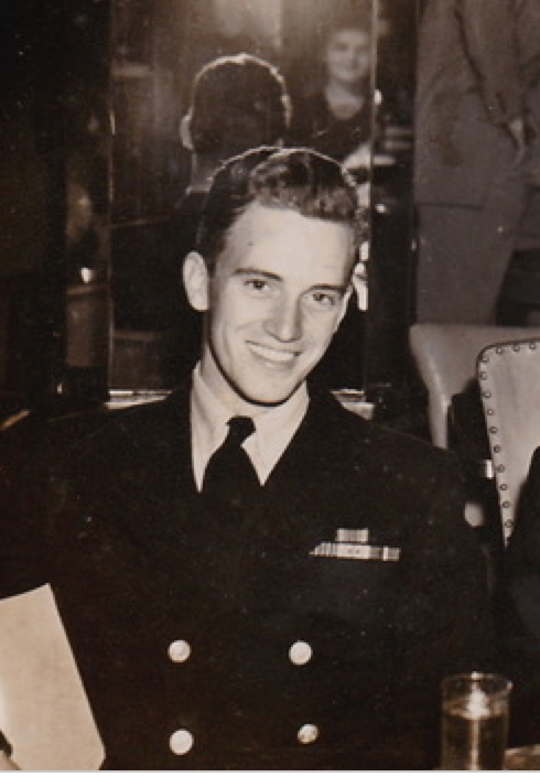 Steve Ellis trained at Camp Bradford just like Louis Kessler. Bradford served as a gunner officer aboard LST-751 in the Pacific Theater. He is shown here on May 31, 1946, at the St. Francis Hotel in San Francisco.